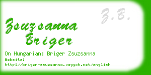 zsuzsanna briger business card